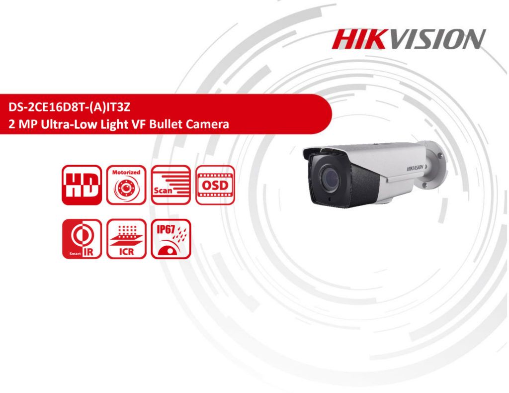 Hikvision DS-2CE16D8T-(A) IT3Z Bullet Camera