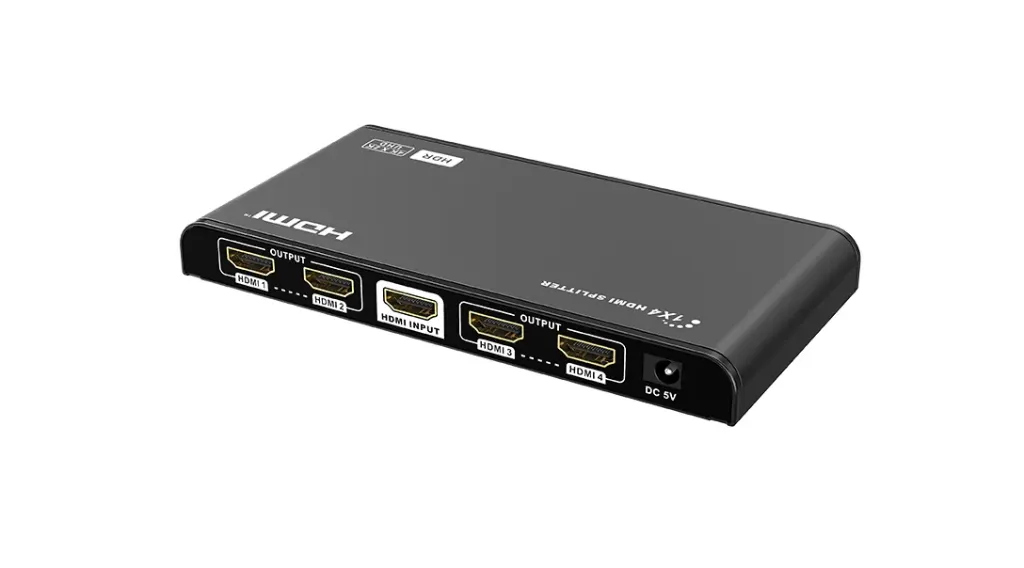 LKV314-HDbitT 1x4 HDMI Splitter w/ Extension 